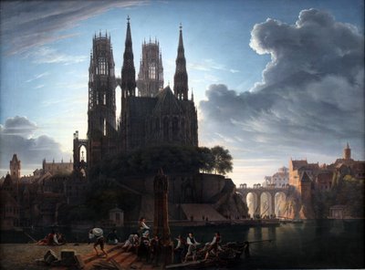 Gothic Cathedral by the Water by August Ahlborn